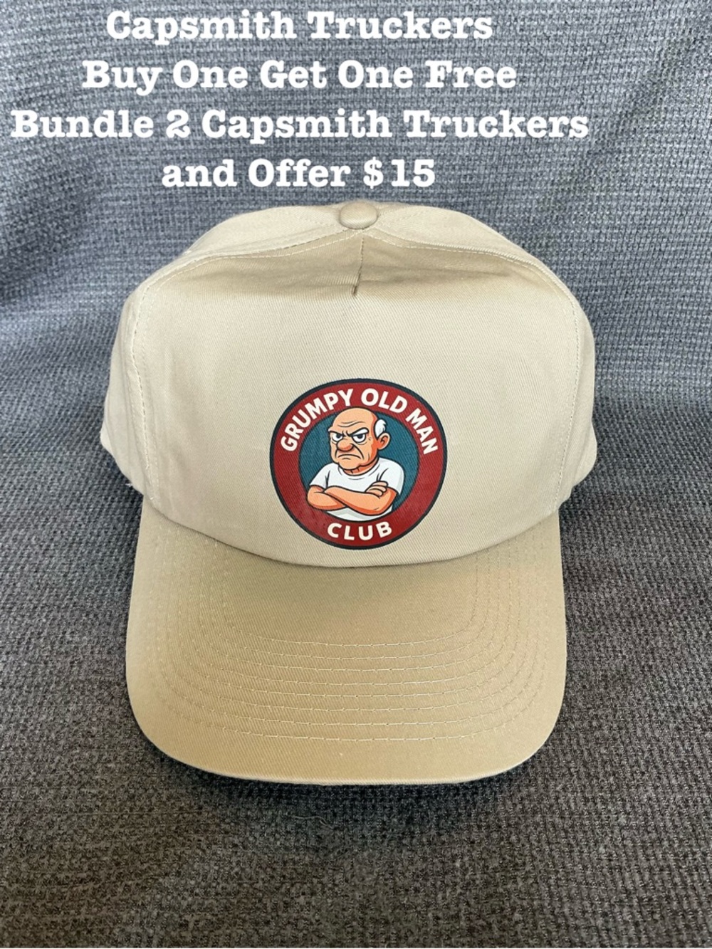 Grumpy Old Man Club – Arms Crossed Graphic – Funny Dad & Grandpa Gift SnapBack